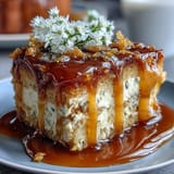 Bright and tender dandelion honey cake topped with zesty lemon glaze, offering a sweet-tart flavor and moist texture.  