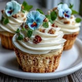 spring cupcakes edible flowers