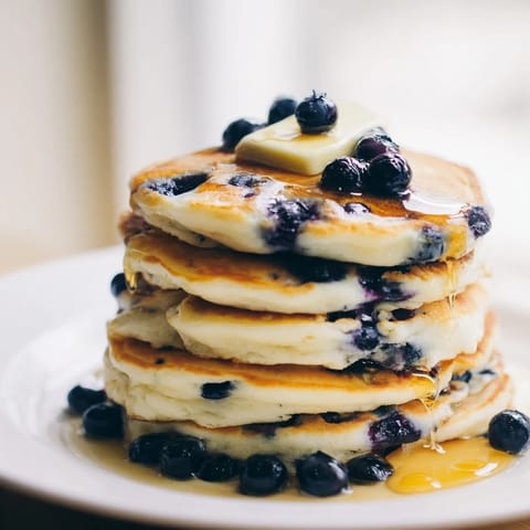 Fluffy Blueberry Pancakes