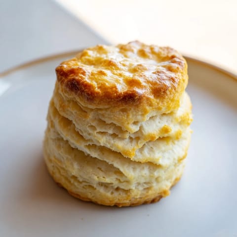 Golden, flaky buttermilk biscuits, hot from the oven with a soft, inviting interior.