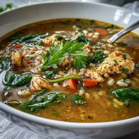 Hearty turmeric chicken with pearl barley, a comforting bowl brimming with flavor.