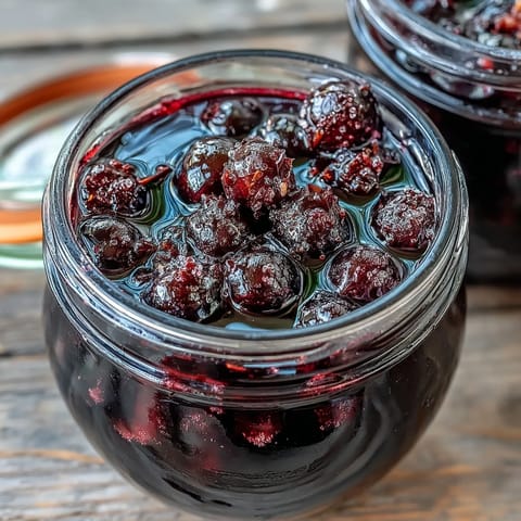 Glistening homemade Easy Blackcurrant Liqueur, deep purple and velvety, poured into a chilled cocktail glass, perfect for a sophisticated holiday sip.