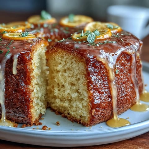 Moist Limoncello Pound Cake infused with lemon liqueur, glazed with tangy lemon icing, perfect for dessert or tea.