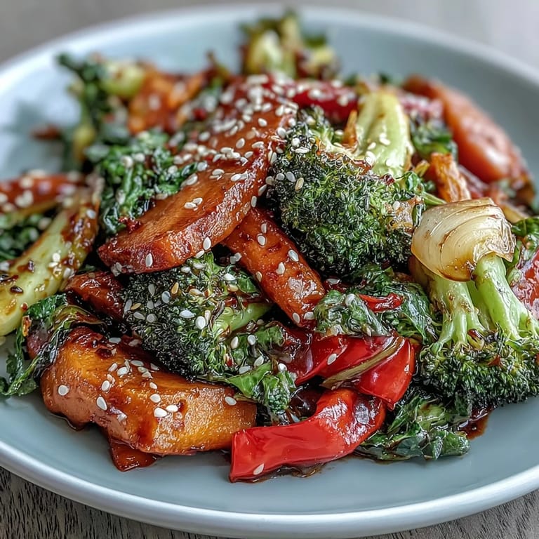 Hear the sizzle of this Comforting Fermented Veggie Winter Stir-Fry, ready to serve.