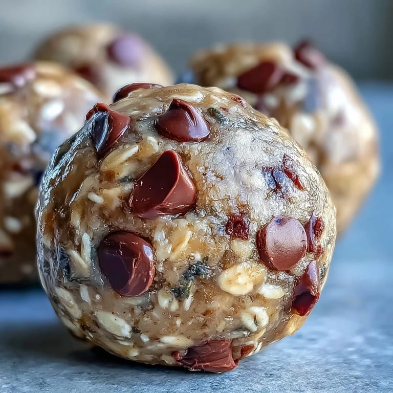 No-bake Banana Chocolate Chip Energy Balls ready for a healthy grab-and-go snack.