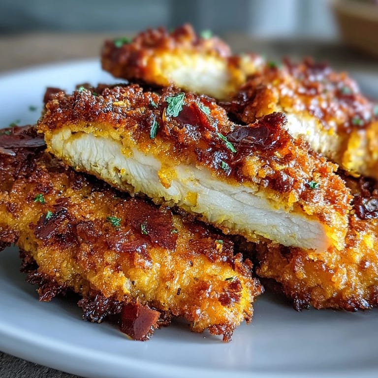 Homemade Crispy Turmeric Chicken Tenders served with fresh lemon wedges on a rustic wooden dinner table.