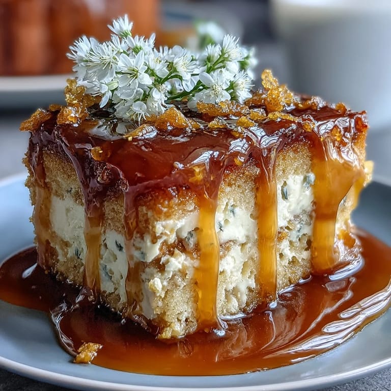 Bright and tender dandelion honey cake topped with zesty lemon glaze, offering a sweet-tart flavor and moist texture.  