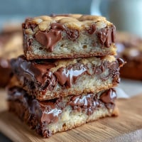 Cadbury Egg Blondies with White Chocolate Drizzle: chewy golden bars studded with Cadbury Mini Eggs and finished with a glossy white chocolate drizzle.